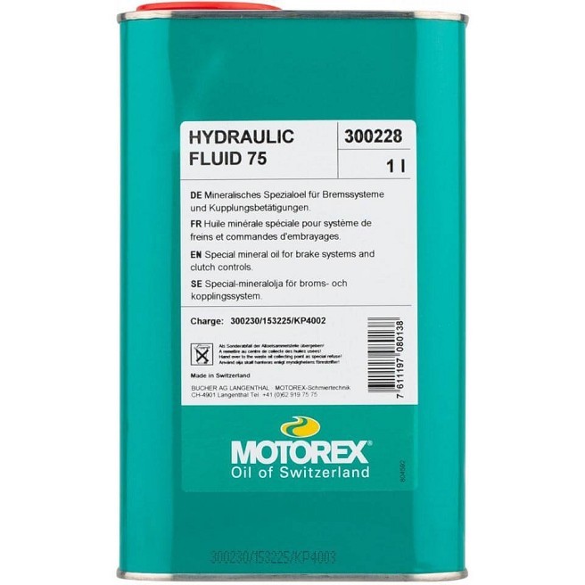 МАСЛО MOTOREX MINERAL OIL HYDRAULIC FLUID 75 1L